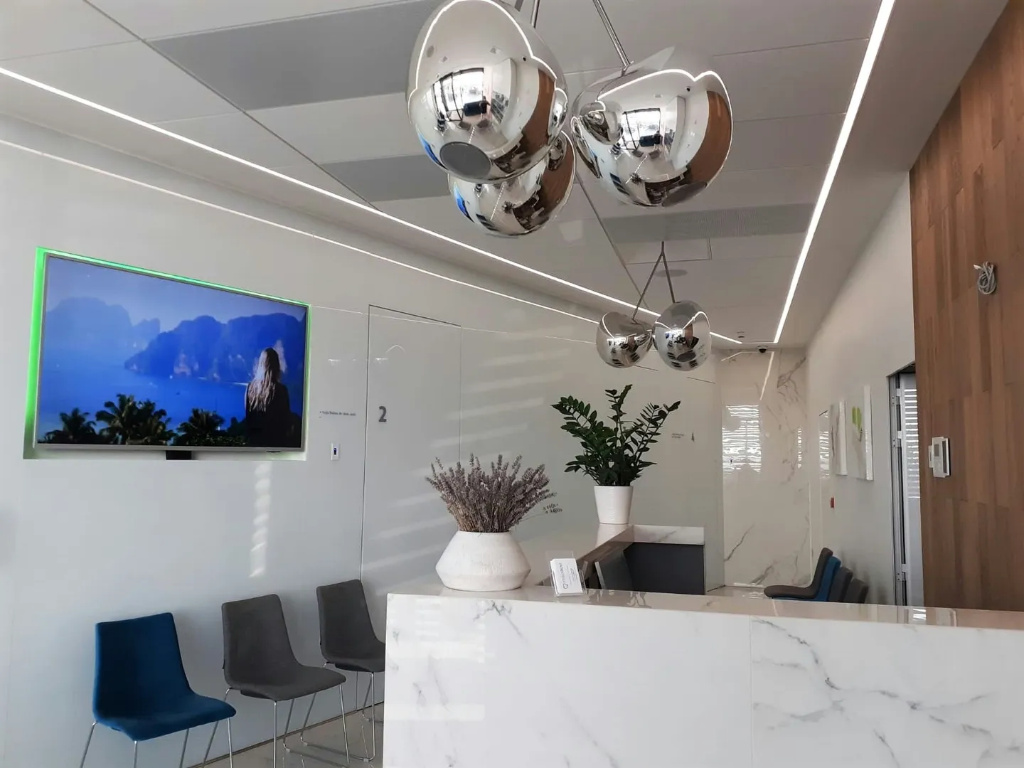 La reception e la sala d'attesa